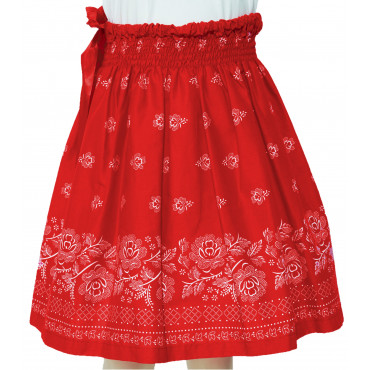 Folklórna sukňa stredná- červená
