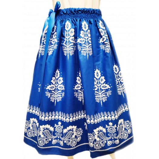 Folklórna sukňa kráľovská modrá veľká 2.vzor