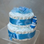 Plienková torta 2 poschodia modrá