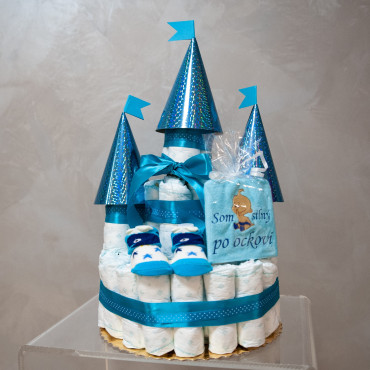 Plienková torta hrad modrý