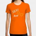 Dámske humorné tričko s výšivkou: SEXI kosť + kosť
