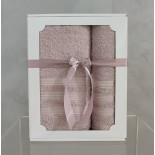 Darčeková krabička osuška + uterák staroružová