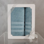 Darčeková krabička osuška + uterák modrá