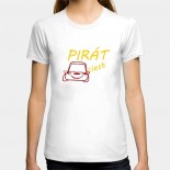 Dámske humorné tričko s výšivkou: PIRÁT ciest + auto