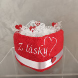 Darček z osušiek v tvare srdca: Z lásky + polsrdce