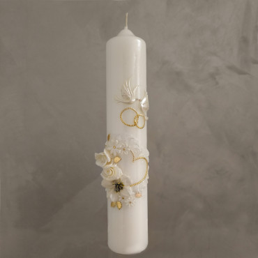 Svadobná sviečka s umeleckým zdobením