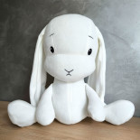 Effiki zajac M biely s vyšitým menom