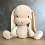 Effiki zajac M krémový s vyšitým menom a dátumom narodenia