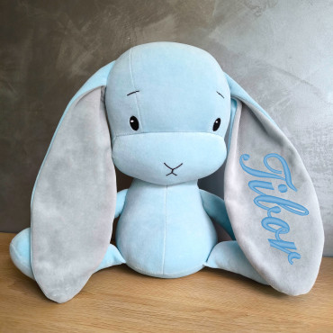 Effiki zajac M modrý s vyšitým menom