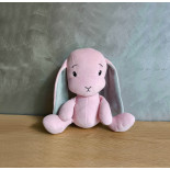 Effiki zajac S ružový s vyšitým menom a dátumom narodenia
