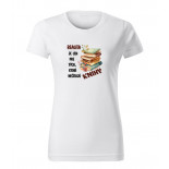 Dámske tričko s potlačou Realita je pre tých, ktorí nečítajú knihy