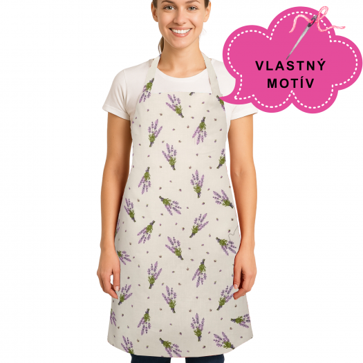 kuchynská zástera s vlastným motívom