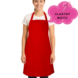 Zástera dámska červená s vlastným motívom