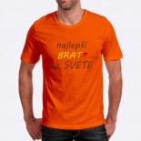 Pánske humorné tričko s výšivkou: najlepší BRAT na svete + srdce