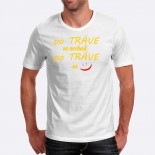 Pánske humorné tričko s výšivkou: po TRÁVE sa nechodí, po TRÁVE sa + smajlík