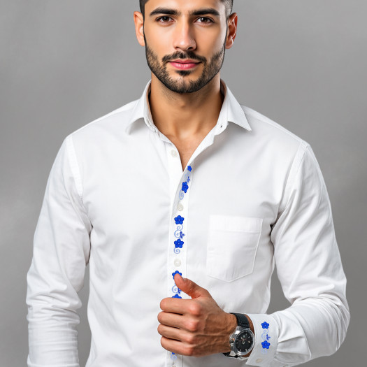 vyšívaná košeľa biela