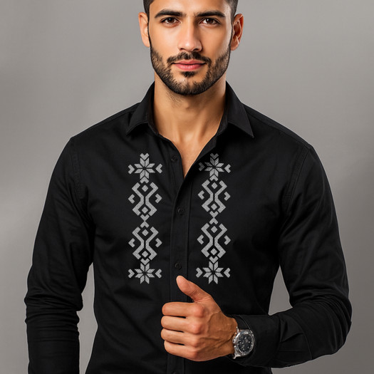 Pánska folklórna košeľa vyšívaná