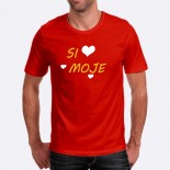 Pánske humorné tričko s výšivkou: Si moje + srdce