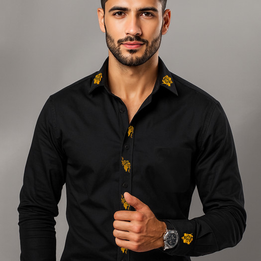 Pánska vinárska košeľa vyšívaná