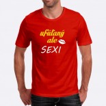 Pánske humorné tričko s výšivkou: ufúľaný ale SEXI + ústa