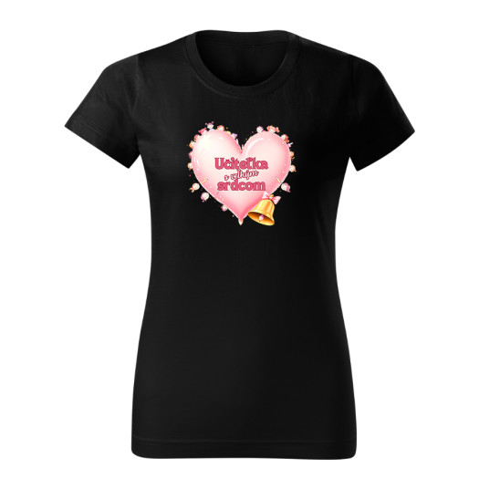 Dámske tričko Učiteľka s veľkým srdcom