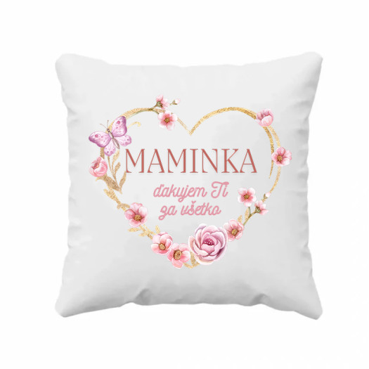 Vankúš s nápisom Maminka ďakujem