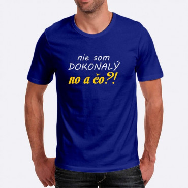 Pánske humorné tričko s výšivkou: nie som DOKONALÝ no a čo?!