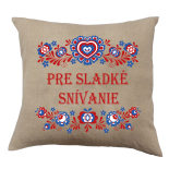 Vankúš s farebným nápisom Pre sladké SNÍVANIE