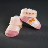 Dojčenské papučky: ružové