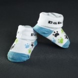 Dojčenské papučky: bielo - modré