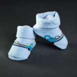 Dojčenské papučky: bledo - modré