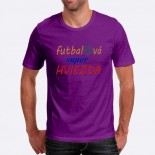 Pánske humorné tričko s výšivkou: futbalová super HVIEZDA + futbalka