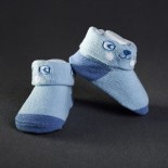 Dojčenské papučky: modré s mackom