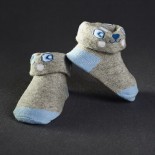 Dojčenské ponožtičky: šedo - modré